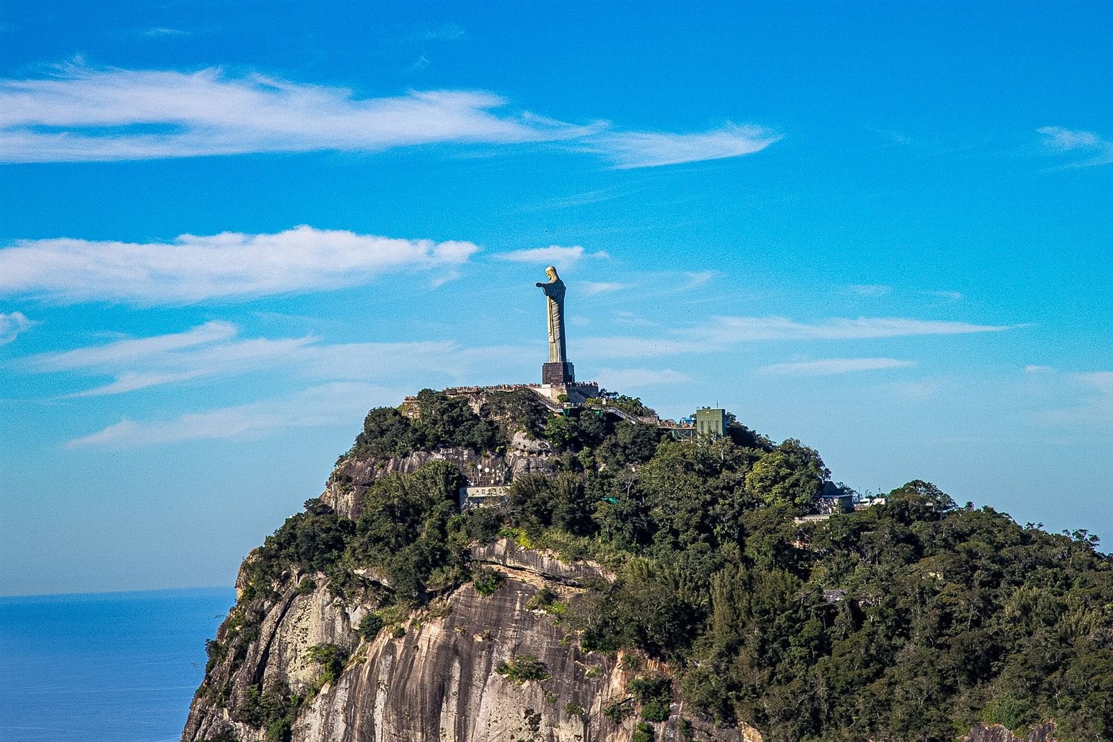 Cristo Redentor visto do helicóptero