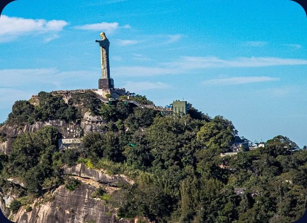 Cristo Redentor visto do helicóptero