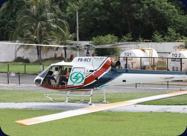 Heliporto próprio da Heli Rio no Recreio