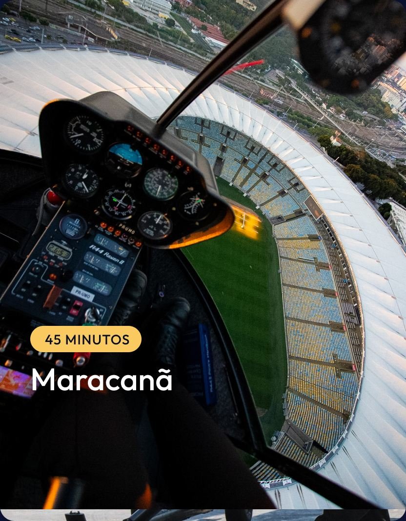 Voo panorâmico sobre o Maracanã
